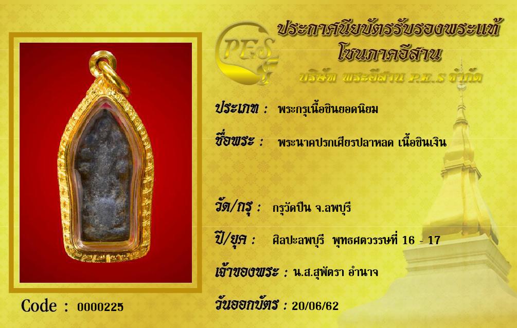 พระนาคปรกเศียรปลาหลด เนื้อชินเงิน